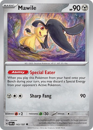 Pokemon TCG - SV03: Obsidian Flames - Mawile - 143/197