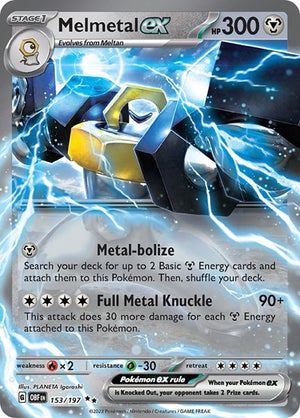 Pokemon TCG - SV03: Obsidian Flames - Melmetal ex - 153/197 - Holofoil