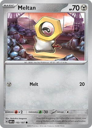 Pokemon TCG - SV03: Obsidian Flames - Meltan - 152/197 - Reverse Holofoil