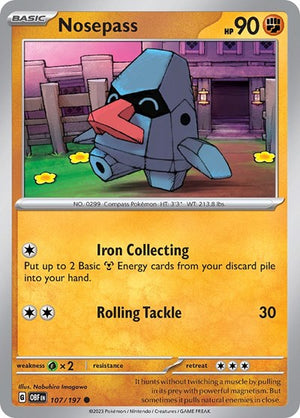Pokemon TCG - SV03: Obsidian Flames - Nosepass - 107/197