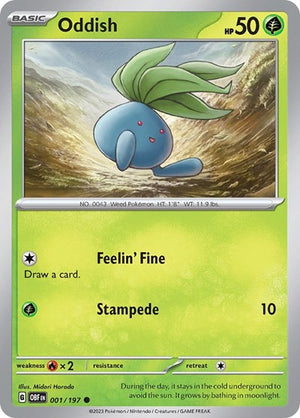 Pokemon TCG - SV03: Obsidian Flames - Oddish - 001/197