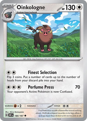 Pokemon TCG - SV03: Obsidian Flames - Oinkologne - 184/197