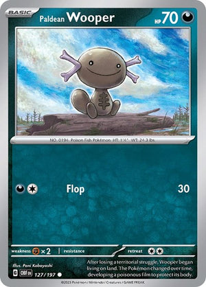 Pokemon TCG - SV03: Obsidian Flames - Paldean Wooper - 127/197 - Reverse Holofoil