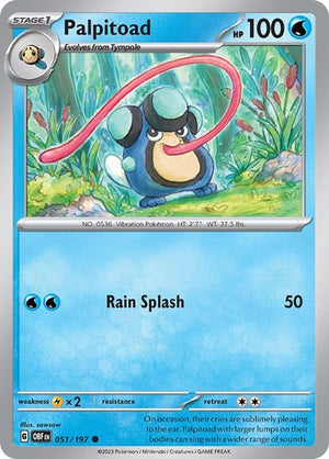 Pokemon TCG - SV03: Obsidian Flames - Palpitoad - 051/197