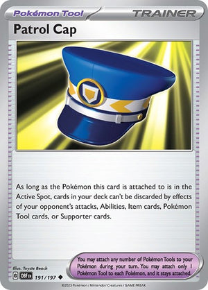 Pokemon TCG - SV03: Obsidian Flames - Patrol Cap - 191/197 - Reverse Holofoil