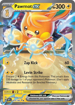 Pokemon TCG - SV03: Obsidian Flames - Pawmot ex - 073/197 - Holofoil