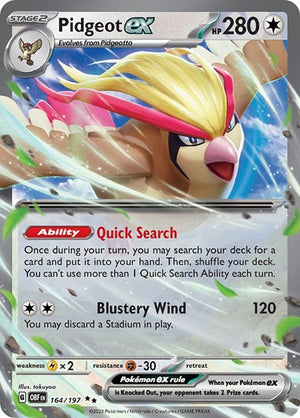 Pokemon TCG - SV03: Obsidian Flames - Pidgeot ex - 164/197 - Holofoil