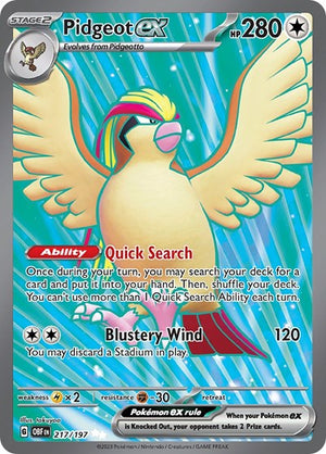 Pokemon TCG - SV03: Obsidian Flames - Pidgeot ex - 217/197 - Holofoil
