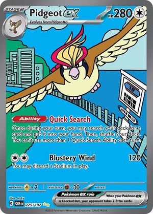 Pokemon TCG - SV03: Obsidian Flames - Pidgeot ex - 225/197 - Holofoil