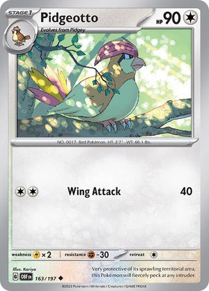 Pokemon TCG - SV03: Obsidian Flames - Pidgeotto - 163/197