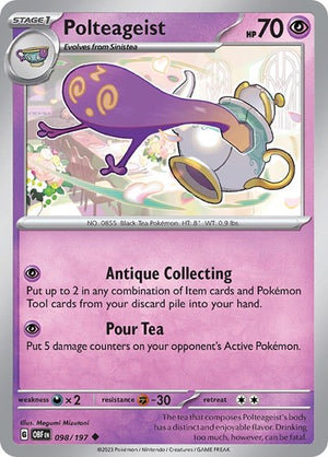 Pokemon TCG - SV03: Obsidian Flames - Polteageist - 098/197