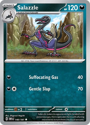 Pokemon TCG - SV03: Obsidian Flames - Salazzle - 140/197 - Reverse Holofoil