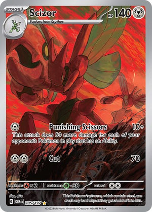 Pokemon TCG - SV03: Obsidian Flames - Scizor - 205/197 - Holofoil