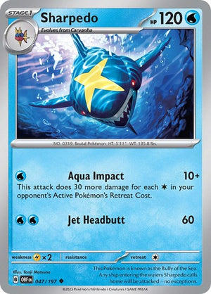 Pokemon TCG - SV03: Obsidian Flames - Sharpedo - 047/197