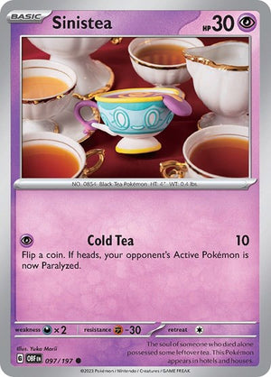 Pokemon TCG - SV03: Obsidian Flames - Sinistea - 097/197 - Reverse Holofoil