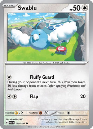 Pokemon TCG - SV03: Obsidian Flames - Swablu - 169/197