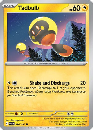 Pokemon TCG - SV03: Obsidian Flames - Tadbulb - 076/197