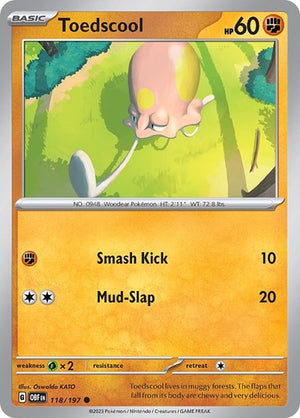 Pokemon TCG - SV03: Obsidian Flames - Toedscool - 118/197