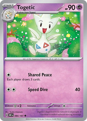 Pokemon TCG - SV03: Obsidian Flames - Togetic - 084/197 - Reverse Holofoil