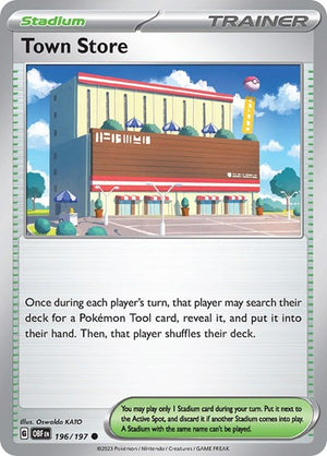 Pokemon TCG - SV03: Obsidian Flames - Town Store - 196/197 - Reverse Holofoil