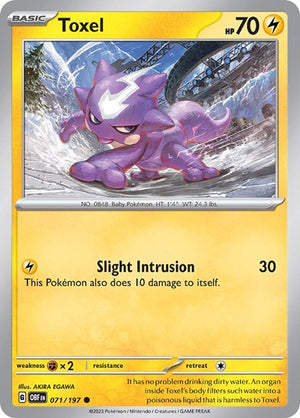 Pokemon TCG - SV03: Obsidian Flames - Toxel - 071/197