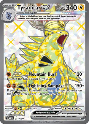 Pokemon TCG - SV03: Obsidian Flames - Tyranitar ex - 211/197 - Holofoil