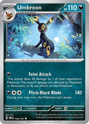 Pokemon TCG - SV03: Obsidian Flames - Umbreon - 130/197