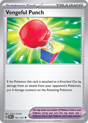 Pokemon TCG - SV03: Obsidian Flames - Vengeful Punch - 197/197 - Reverse Holofoil