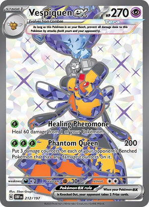 Pokemon TCG - SV03: Obsidian Flames - Vespiquen ex - 212/197 - Holofoil
