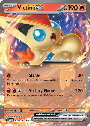 Pokemon TCG - SV03: Obsidian Flames - Victini ex - 033/197 - Holofoil