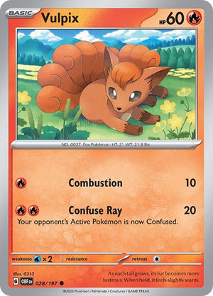 Pokemon TCG - SV03: Obsidian Flames - Vulpix - 028/197