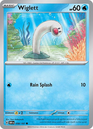 Pokemon TCG - SV03: Obsidian Flames - Wiglett - 058/197