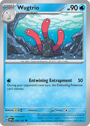 Pokemon TCG - SV03: Obsidian Flames - Wugtrio - 059/197 - Reverse Holofoil