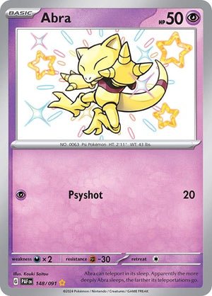 Pokemon TCG - SV: Paldean Fates - Abra - 148/091 - Holofoil