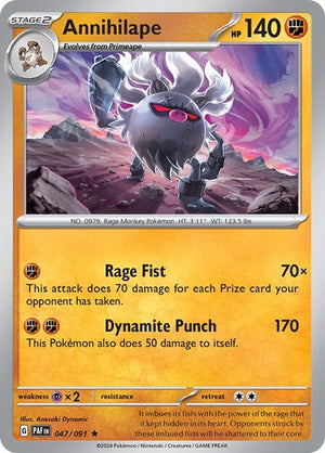 Pokemon TCG - SV: Paldean Fates - Annihilape - 047/091 - Holofoil