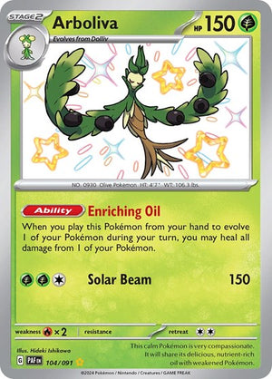 Pokemon TCG - SV: Paldean Fates - Arboliva - 104/091 - Holofoil
