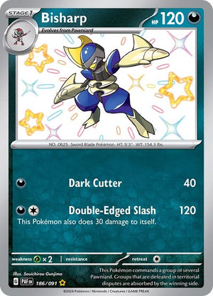 Pokemon TCG - SV: Paldean Fates - Bisharp - 186/091 - Holofoil