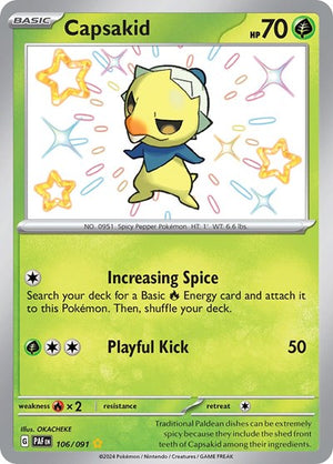 Pokemon TCG - SV: Paldean Fates - Capsakid - 106/091 - Holofoil