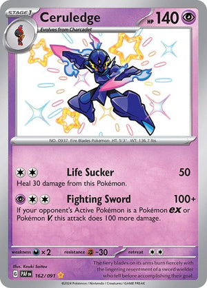 Pokemon TCG - SV: Paldean Fates - Ceruledge - 162/091 - Holofoil