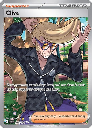 Pokemon TCG - SV: Paldean Fates - Clive - 227/091 - Holofoil
