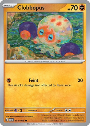 Pokemon TCG - SV: Paldean Fates - Clobbopus - 051/091 - Reverse Holofoil