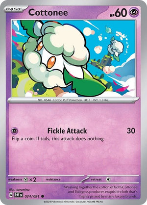 Pokemon TCG - SV: Paldean Fates - Cottonee - 034/091