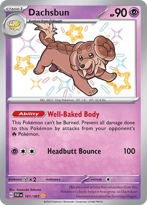 Pokemon TCG - SV: Paldean Fates - Dachsbun - 161/091 - Holofoil