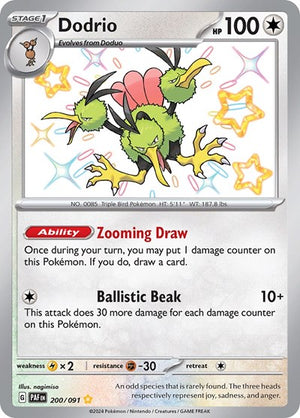 Pokemon TCG - SV: Paldean Fates - Dodrio - 200/091 - Holofoil