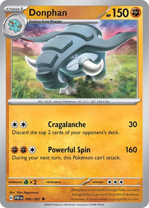 Pokemon TCG - SV: Paldean Fates - Donphan - 049/091 - Reverse Holofoil