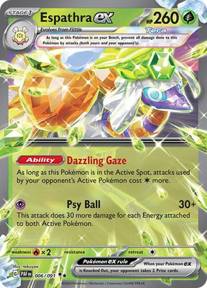 Pokemon TCG - SV: Paldean Fates - Espathra ex - 006/091 - Holofoil