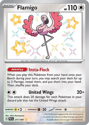 Pokemon TCG - SV: Paldean Fates - Flamigo - 211/091 - Holofoil