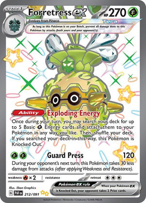Pokemon TCG - SV: Paldean Fates - Forretress ex - 212/091 - Holofoil