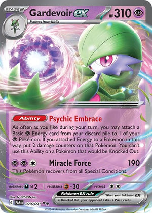 Pokemon TCG - SV: Paldean Fates - Gardevoir ex - 029/091 - Holofoil