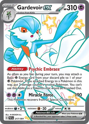 Pokemon TCG - SV: Paldean Fates - Gardevoir ex - 217/091 - Holofoil